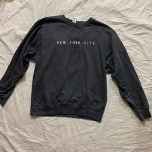NYC gray crewneck, size S/M